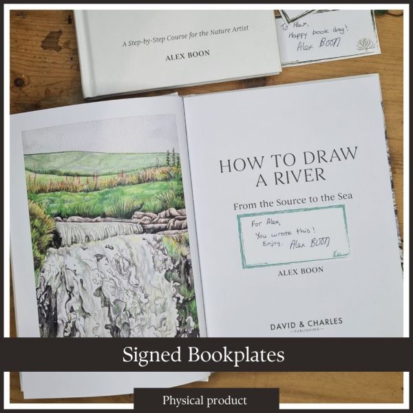 How to Draw a River/Tree Signed Bookplates